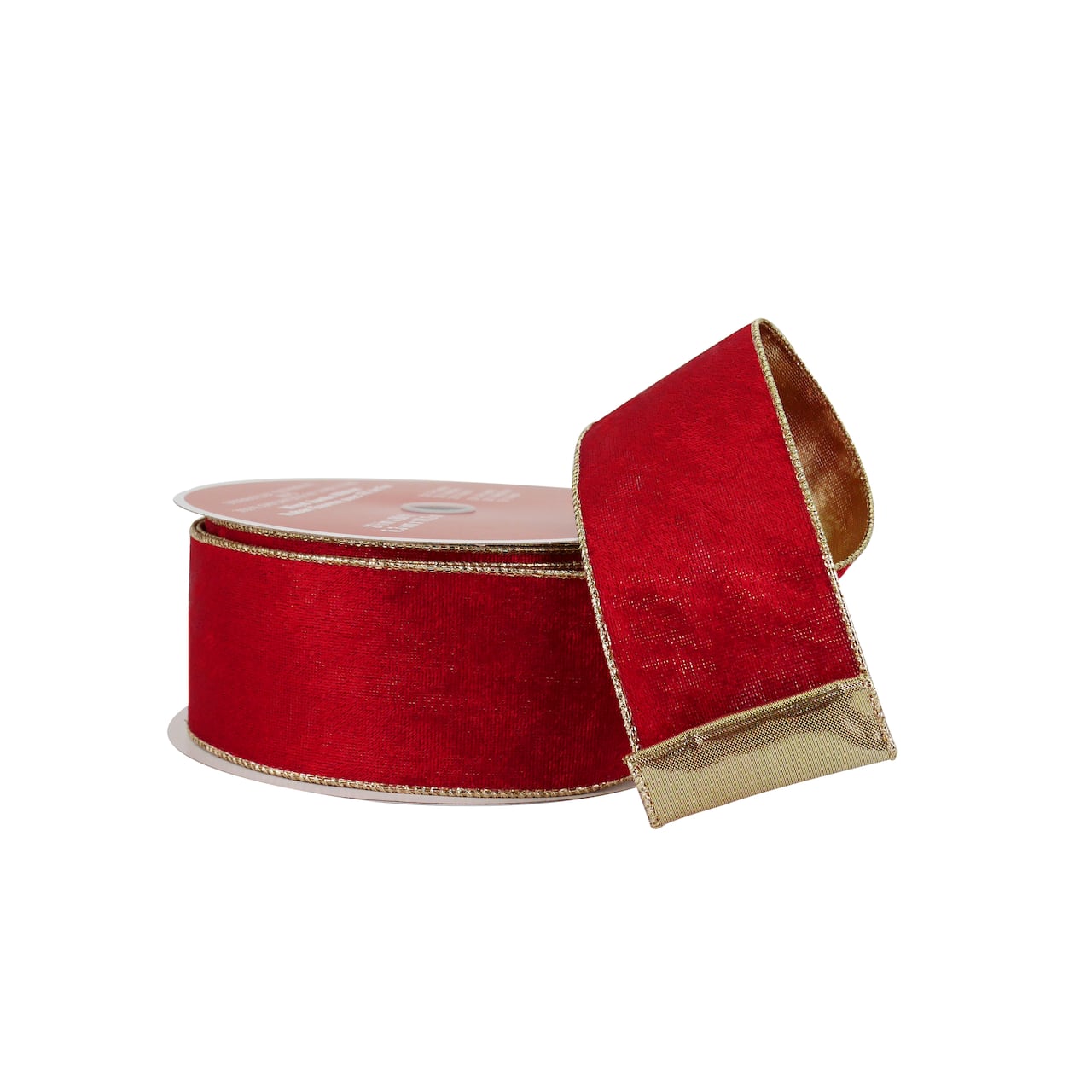 2.5" x 60ft. Burgundy Velvet with Gold Back Wired Jumbo Ribbon by Celebrate It®